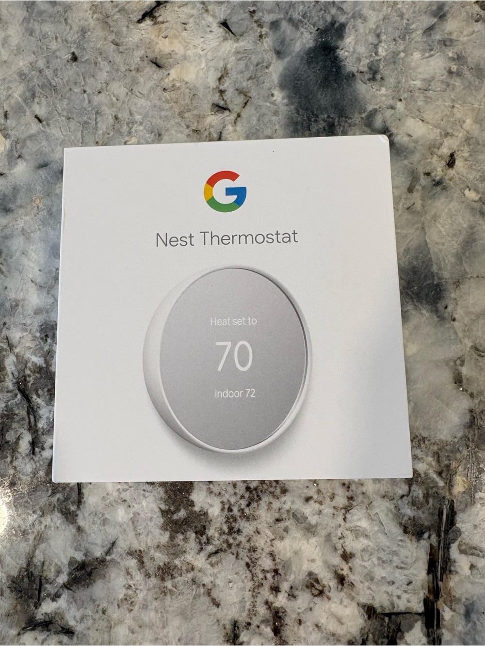 Google Nest Smart Phone Thermostat — White and Silver